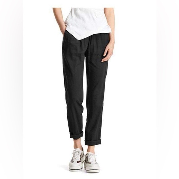 Marc Cain Loose Trousers In Linen Blend Black - Picture 1 of 8